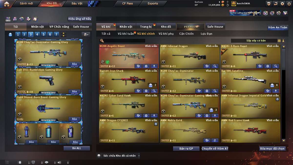 shop acc cf uy tin gia re